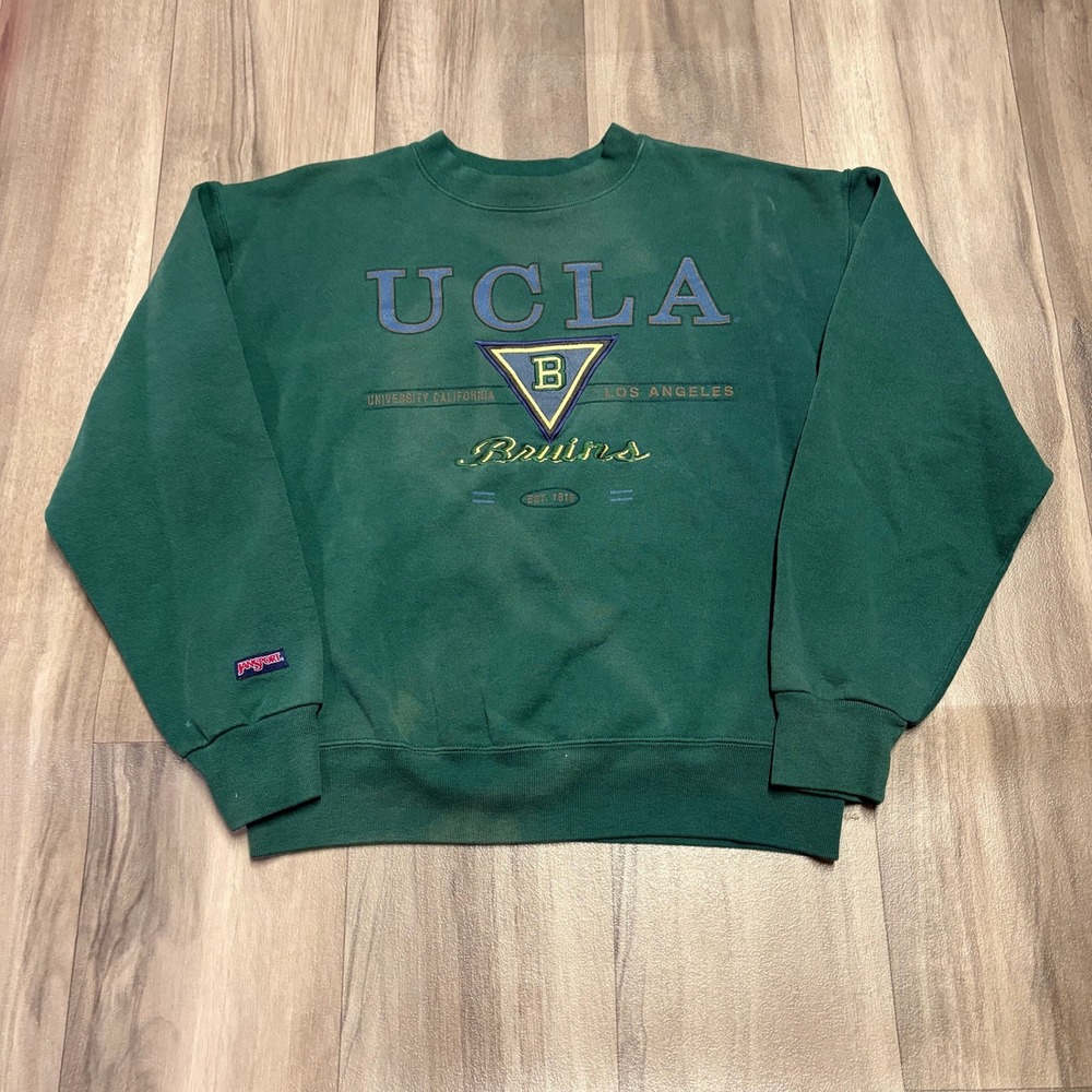 Vintage JanSport UCLA Bruins Sweatshirt Green Made in USA Mens Large L